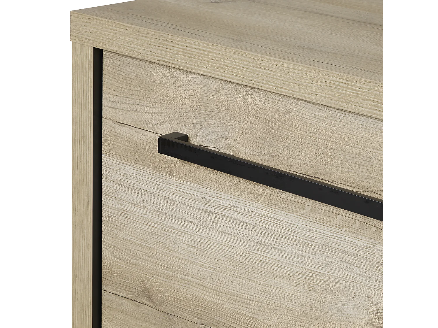 MARCO - Buffet 3 Portes 3 Tiroirs 240cm Aspect Bois
