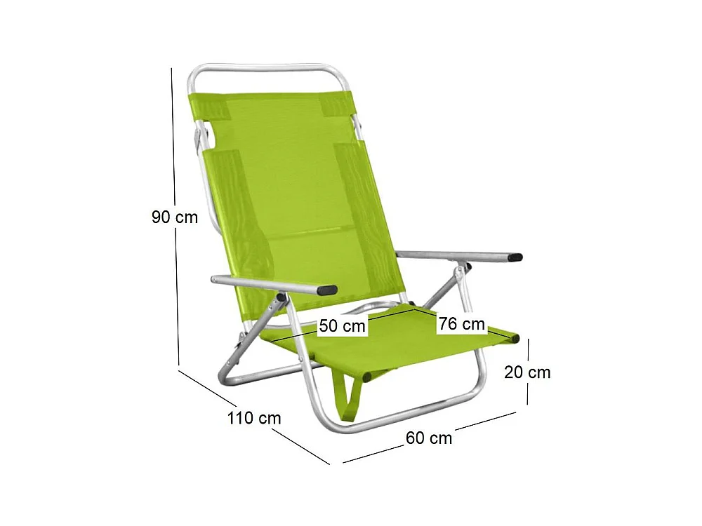 Fauteuil de plage en aluminium Maribel
