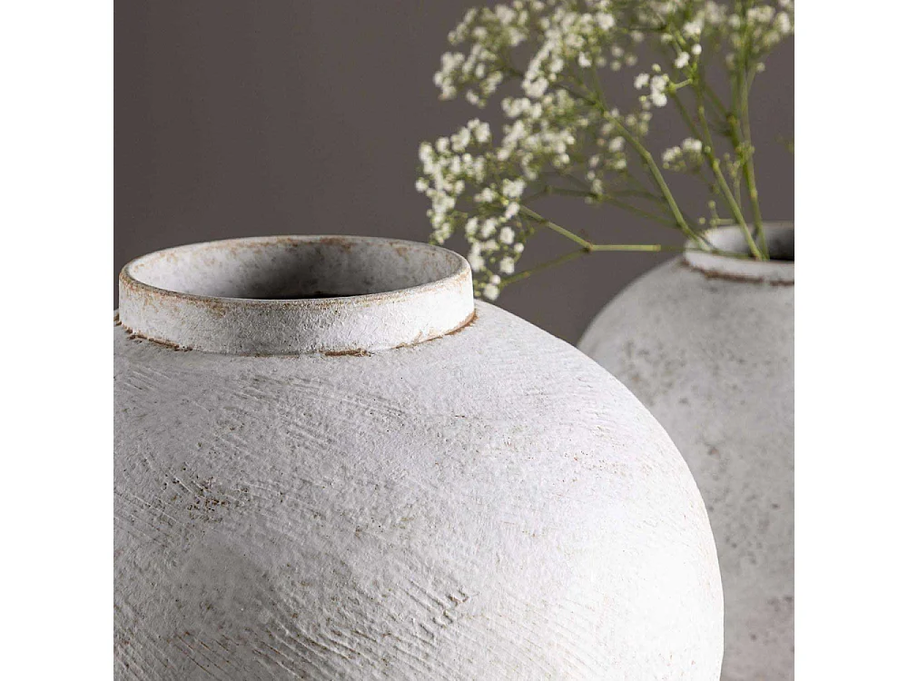 Vase Déco "Globe" 28cm Beige