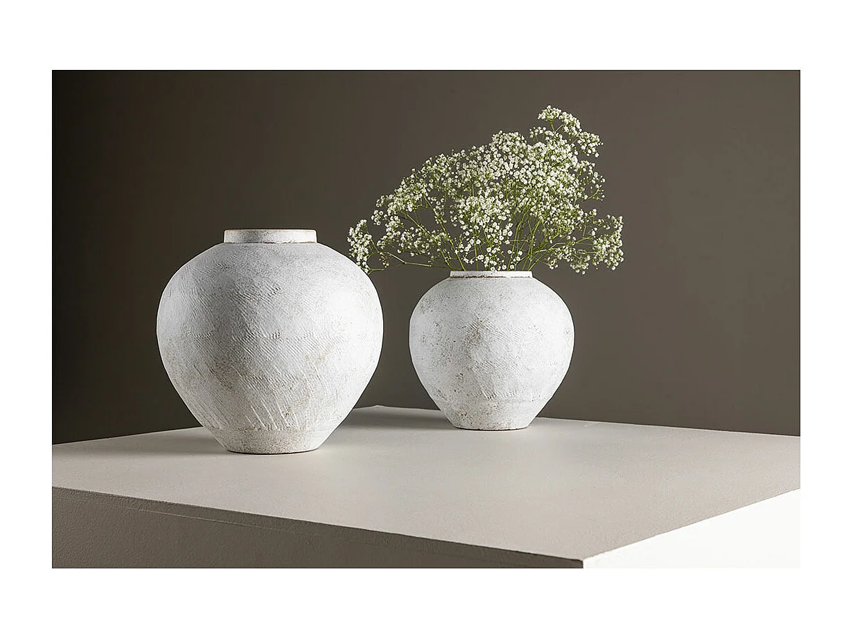 Vase Déco "Globe" 28cm Beige