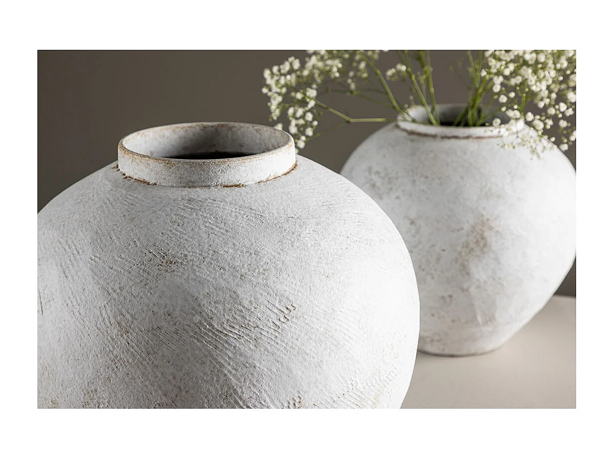 Vase Déco "Globe" 28cm Beige