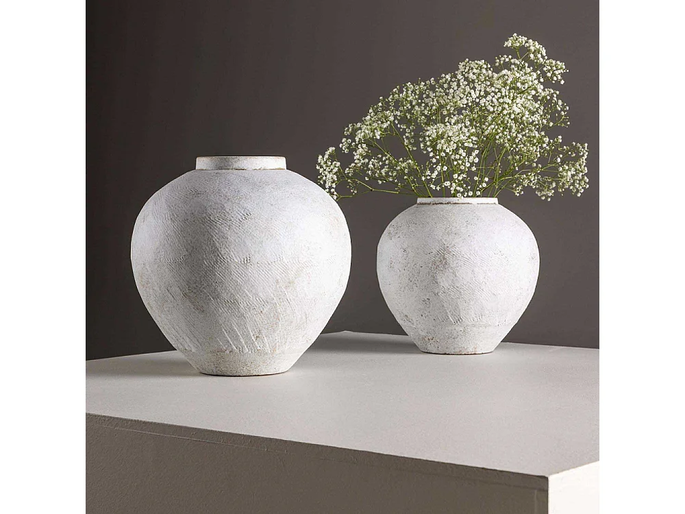 Vase Déco "Globe" 28cm Beige