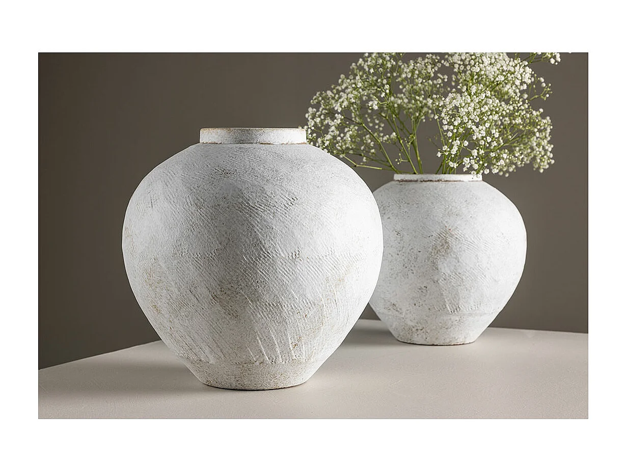 Vase Déco "Globe" 28cm Beige