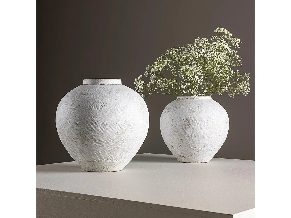 Vase Déco "Globe" 28cm Beige