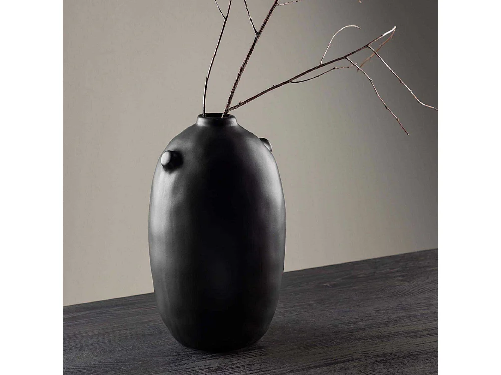 Vase Déco en Céramique "Madi" 28cm Noir
