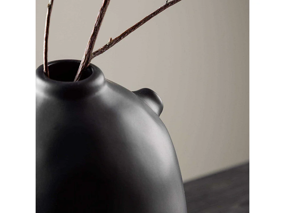 Vase Déco en Céramique "Madi" 28cm Noir