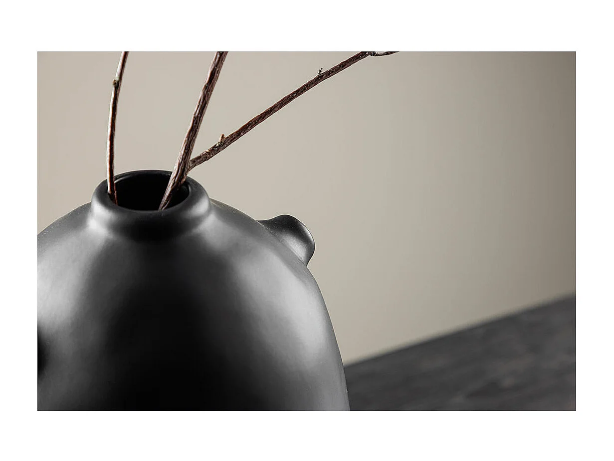 Vase Déco en Céramique "Madi" 28cm Noir