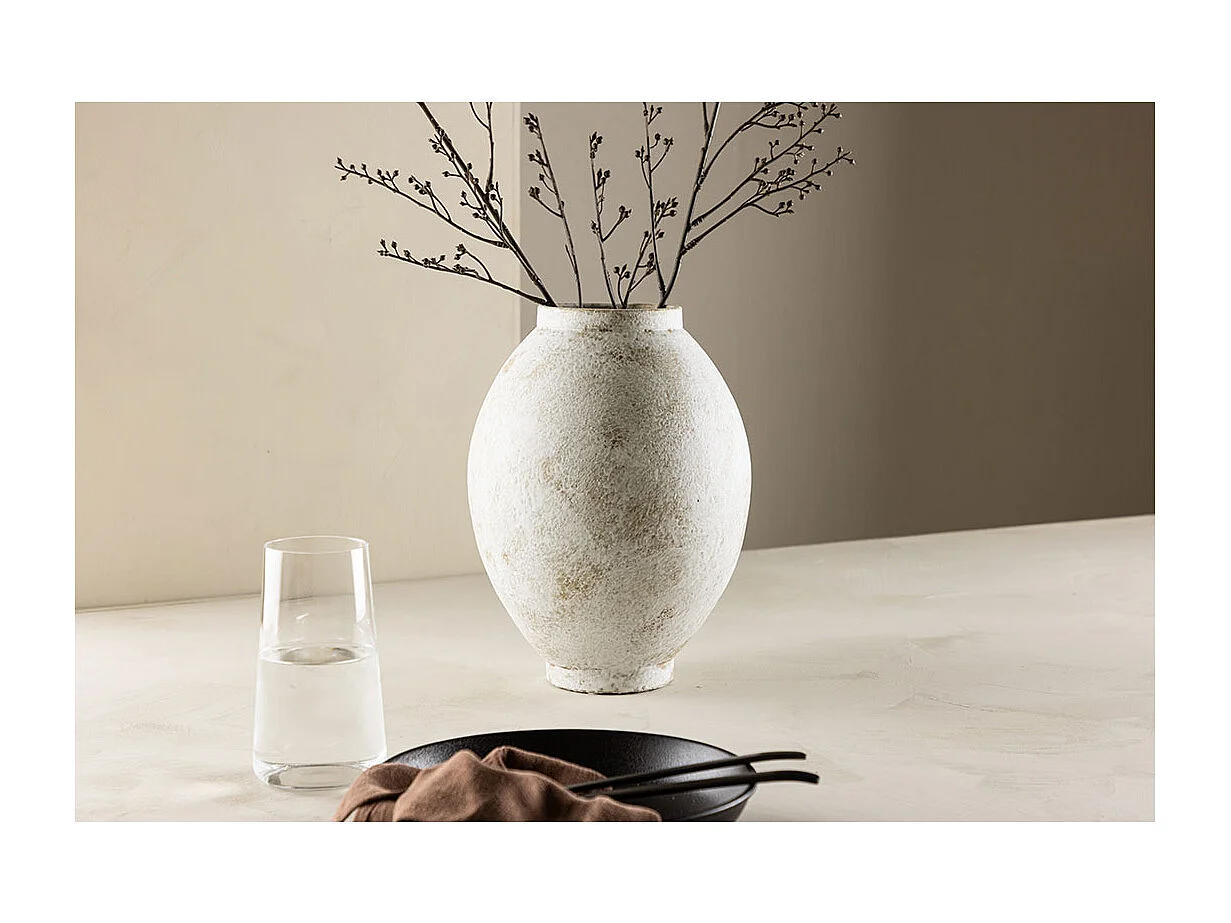 Vase Déco "Globe" 18cm Beige