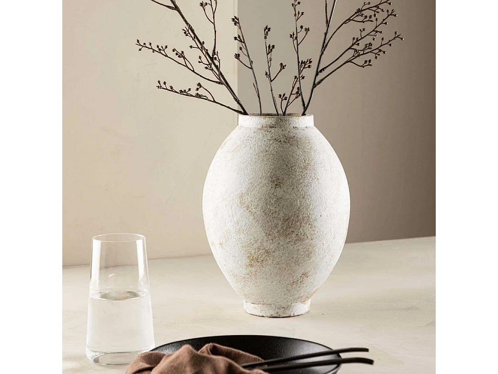 Vase Déco "Globe" 18cm Beige