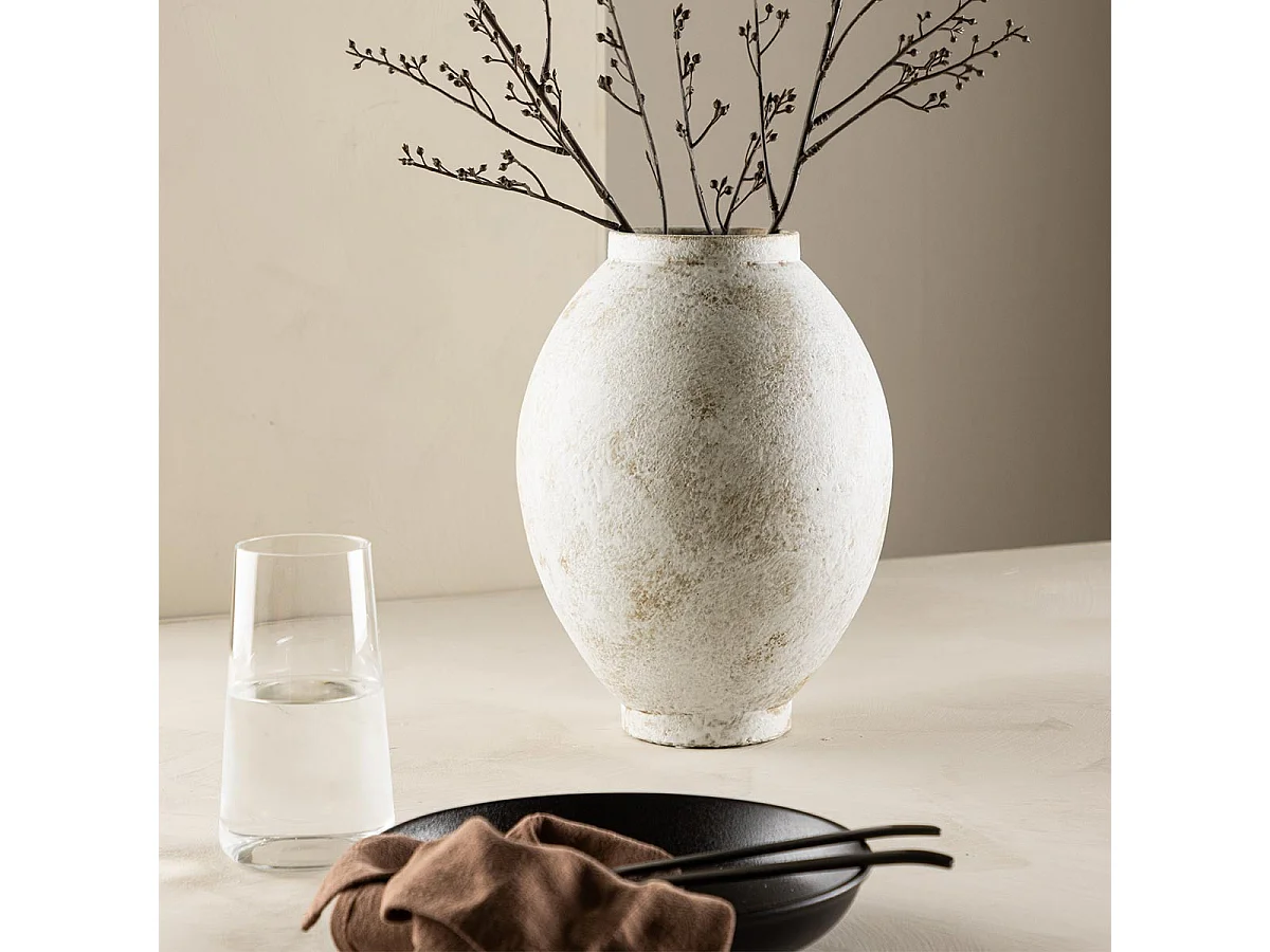 Vase Déco "Globe" 18cm Beige