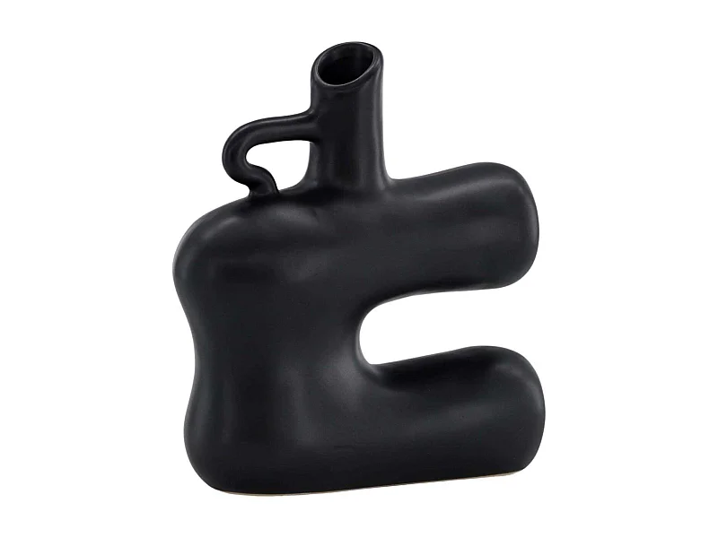 Vase Design en Céramique "Dity" 19cm Noir