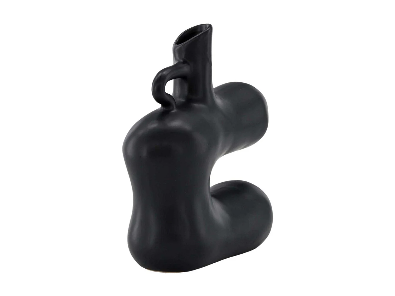 Vase Design en Céramique "Dity" 19cm Noir