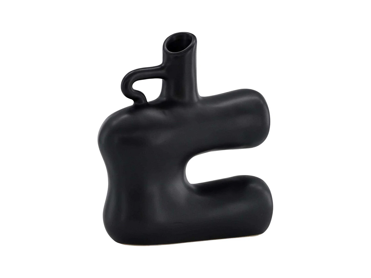 Vase Design en Céramique "Dity" 19cm Noir