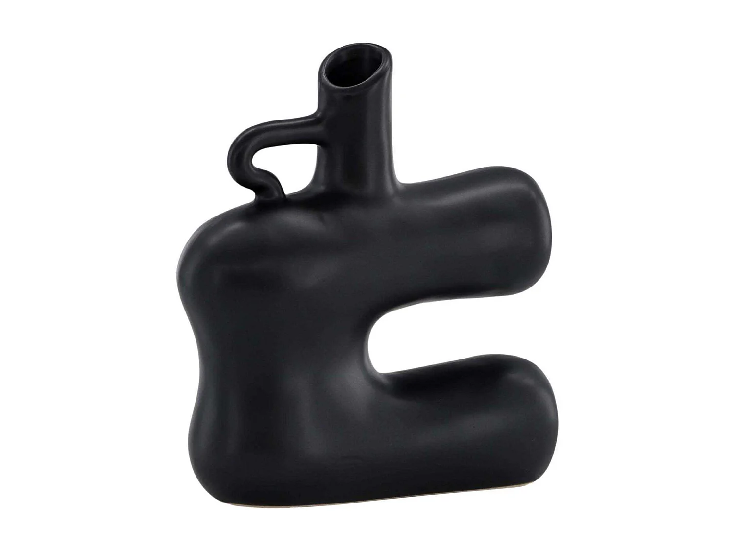 Vase Design en Céramique "Dity" 19cm Noir