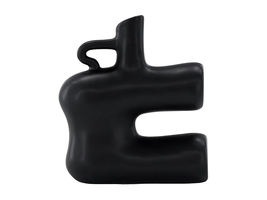 Vase Design en Céramique "Dity" 19cm Noir