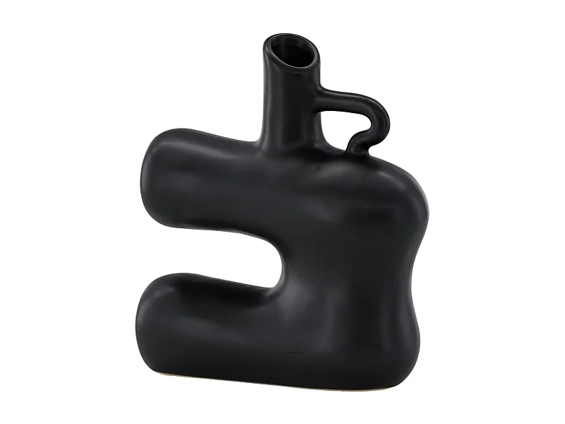 Vase Design en Céramique "Dity" 19cm Noir