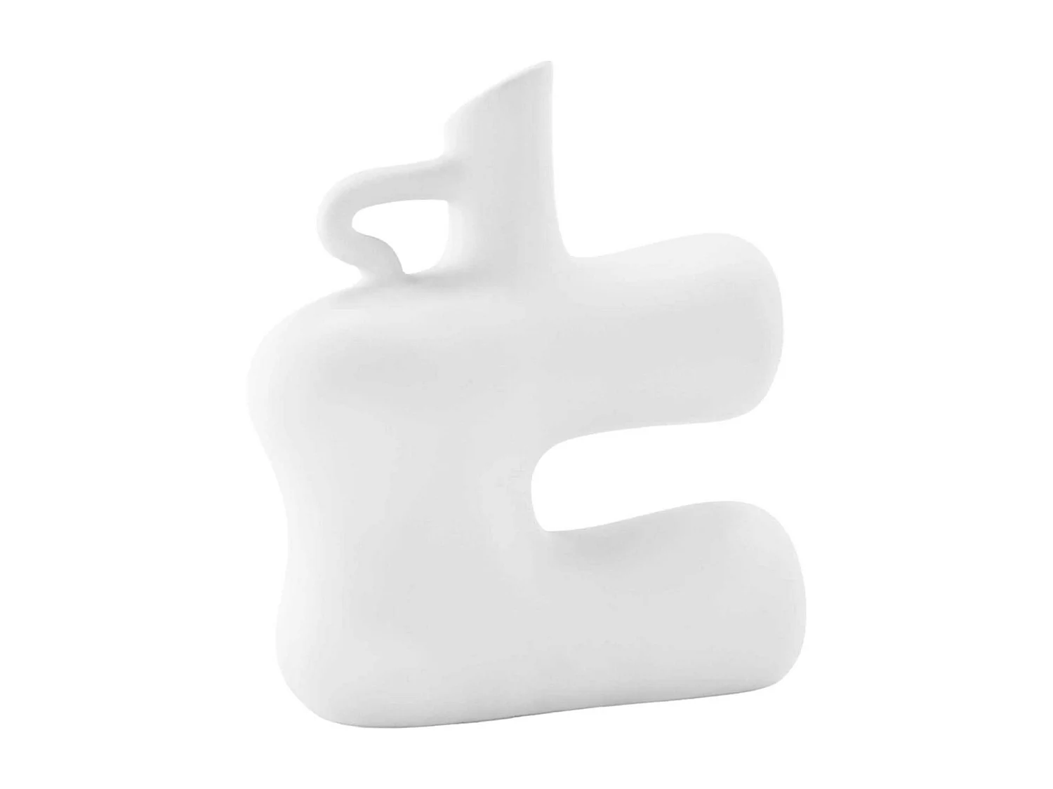 Vase Design en Céramique "Dity" 19cm Blanc