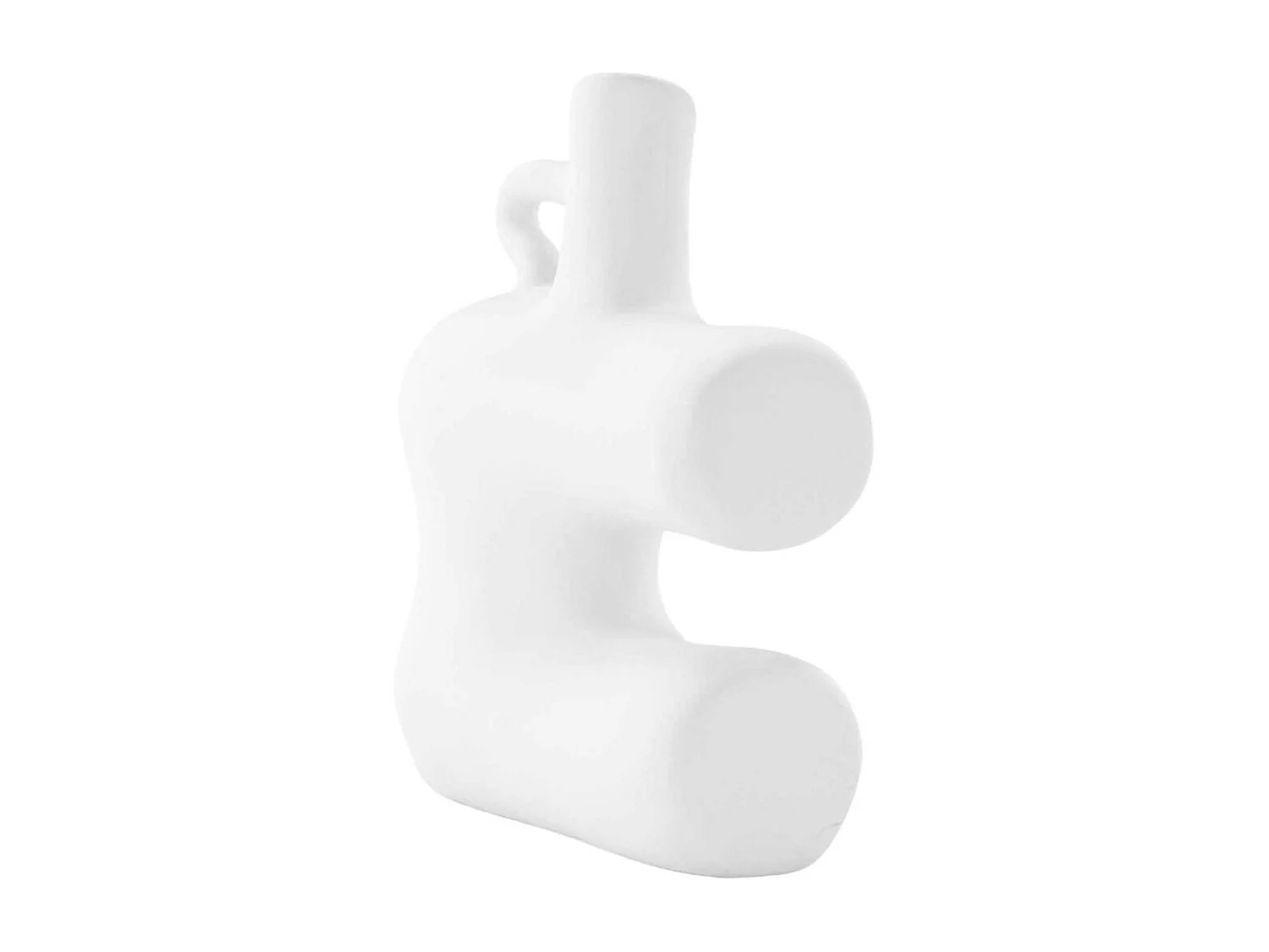 Vase Design en Céramique "Dity" 19cm Blanc