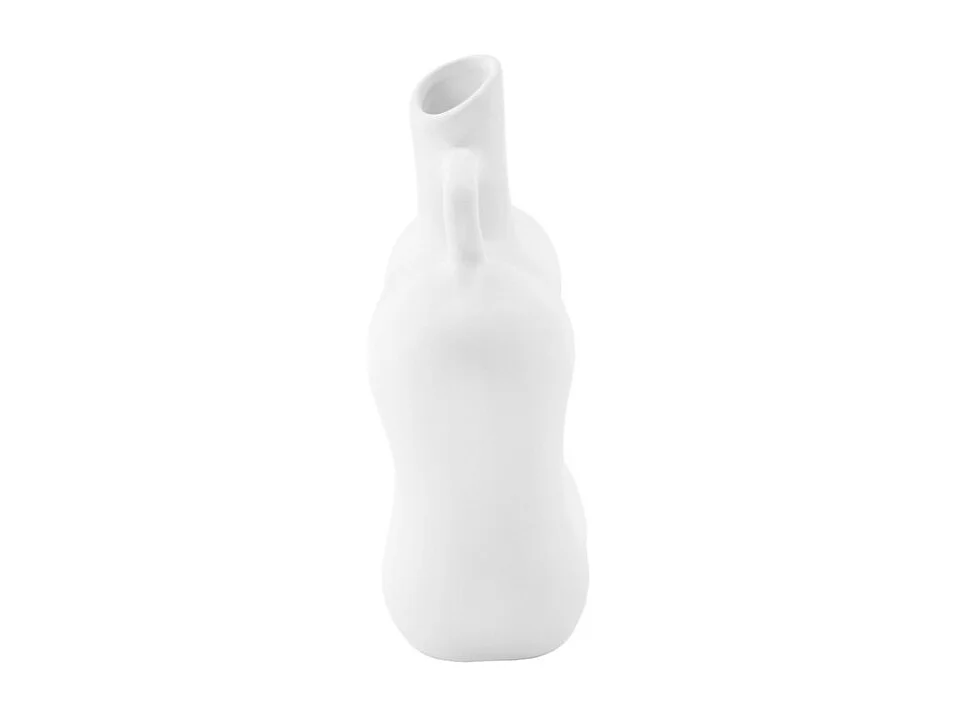 Vase Design en Céramique "Dity" 19cm Blanc