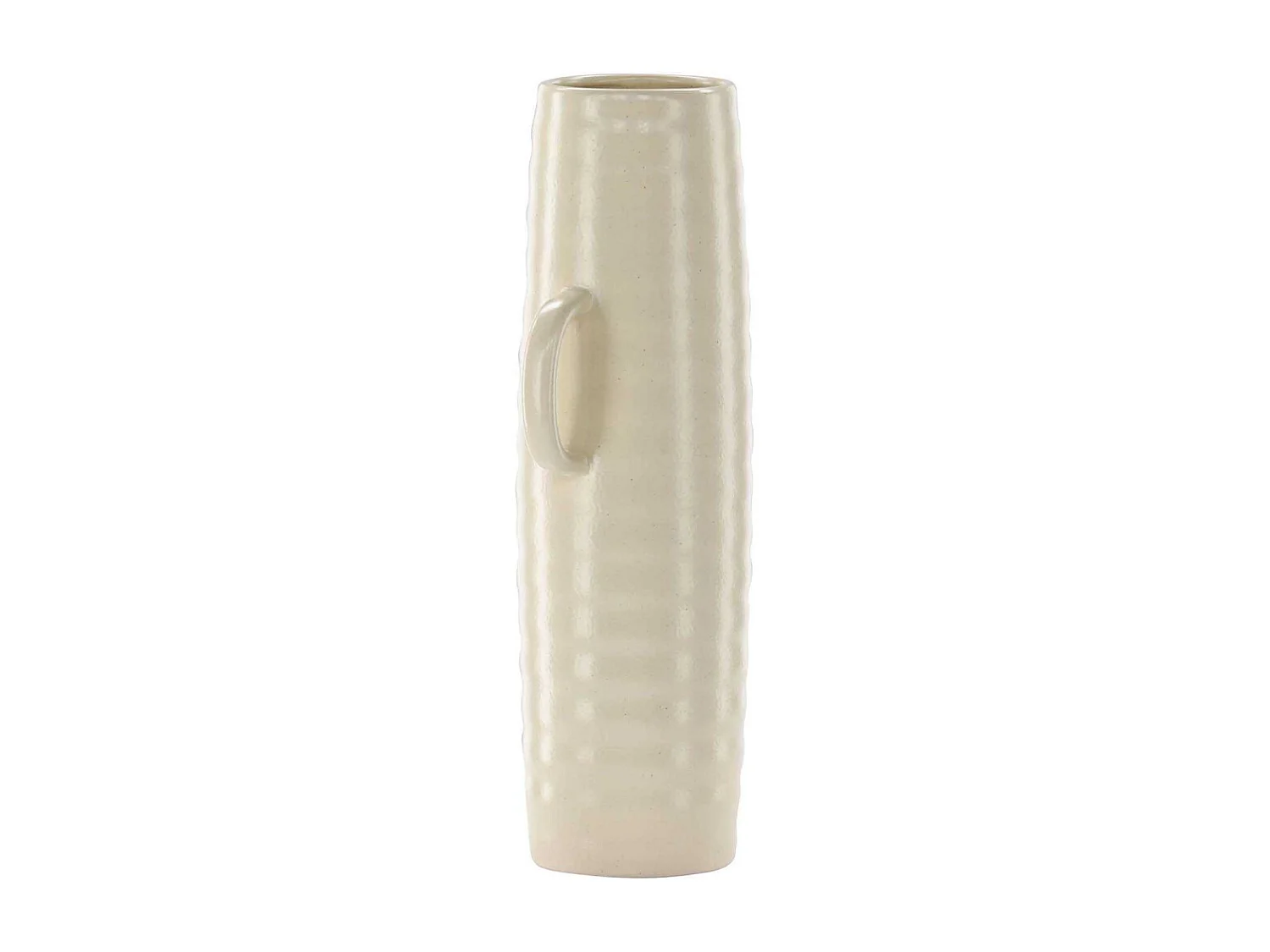 Vase Ondulé en Céramique "Cent" 41cm Beige & Noir