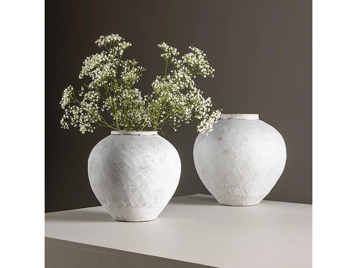 Vase Déco "Globe" 25cm Beige