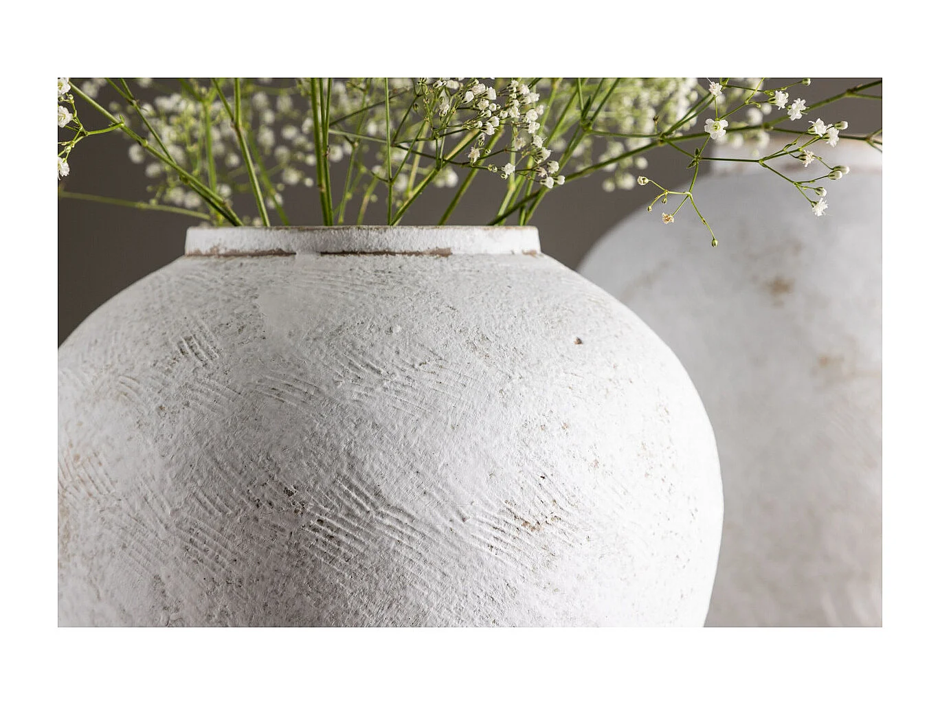 Vase Déco "Globe" 25cm Beige