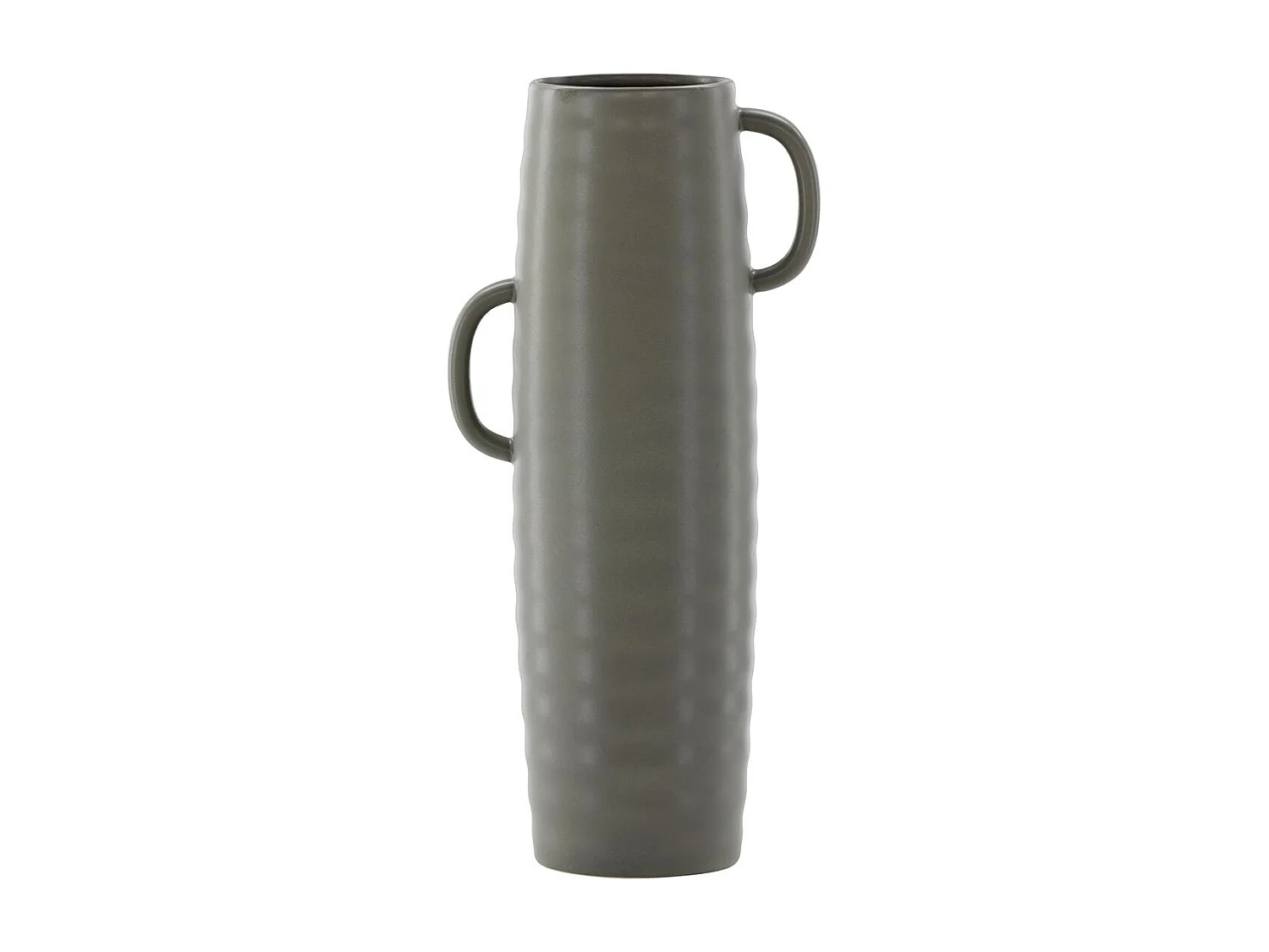 Vase Ondulé en Céramique "Cent" 41cm Gris Foncé