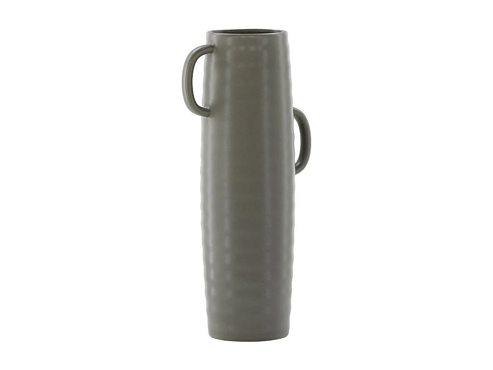Vase Ondulé en Céramique "Cent" 41cm Gris Foncé