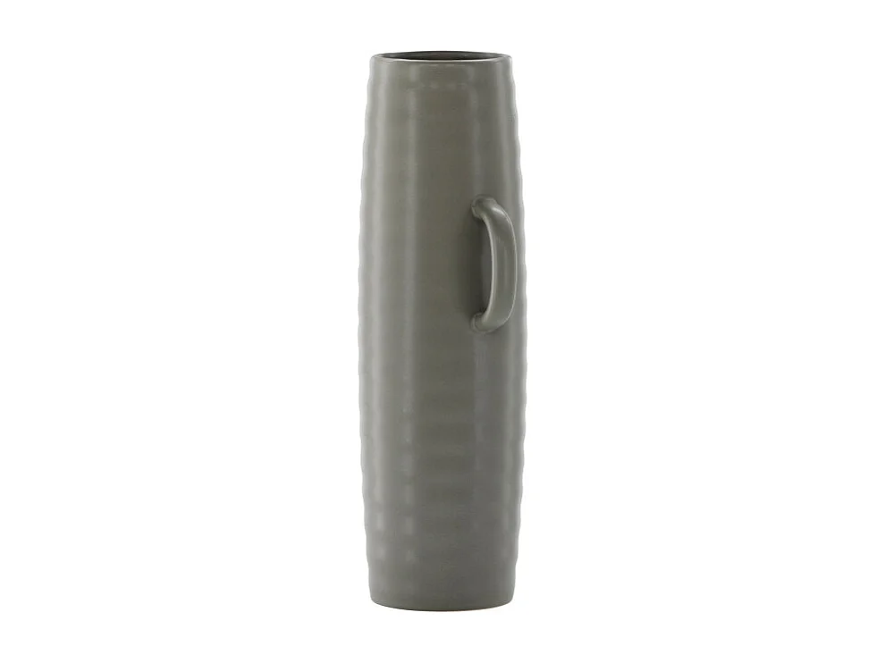 Vase Ondulé en Céramique "Cent" 41cm Gris Foncé