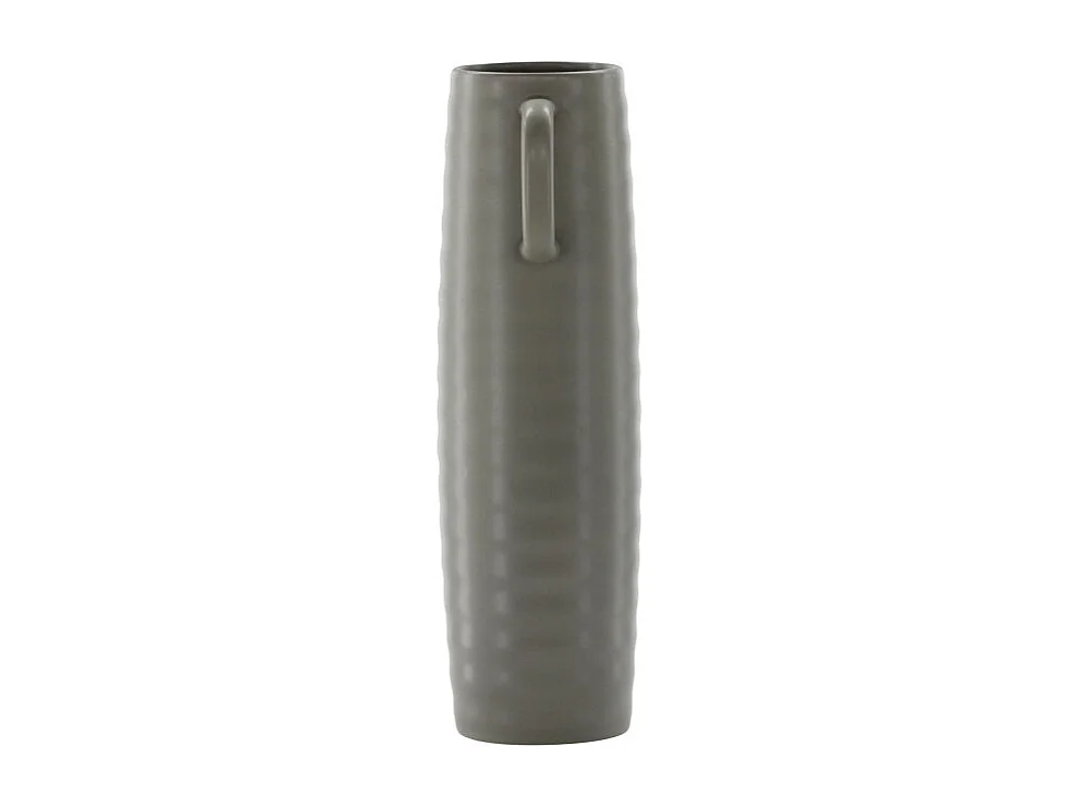Vase Ondulé en Céramique "Cent" 41cm Gris Foncé