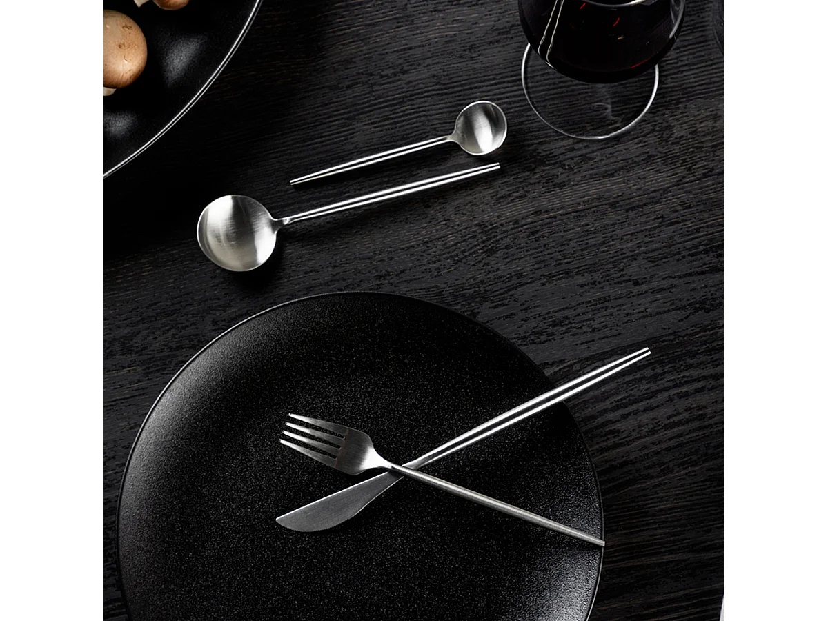 Ménagère 24 Pièces Design "Active" 22cm Argent