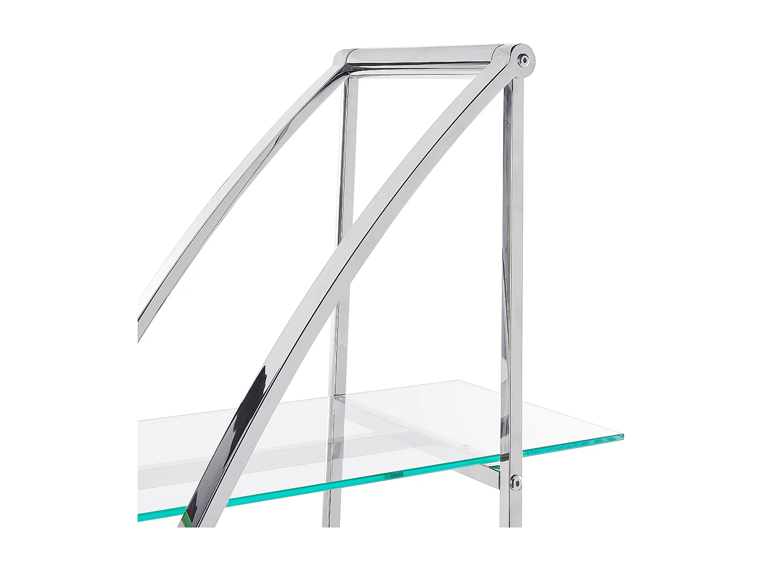 Bücherregal mit 4 Fächern HOLLOW Metall 175 cm Silber