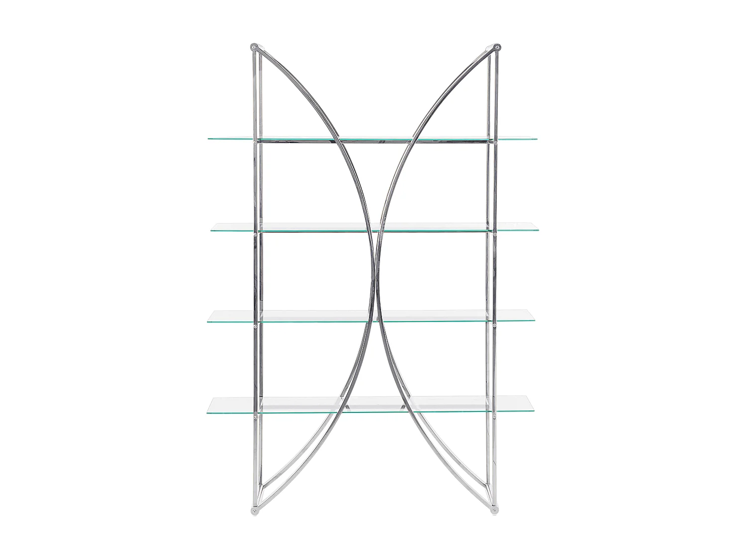 Étagère à 4 niveaux HOLLOW Métal 175 cm Argenté