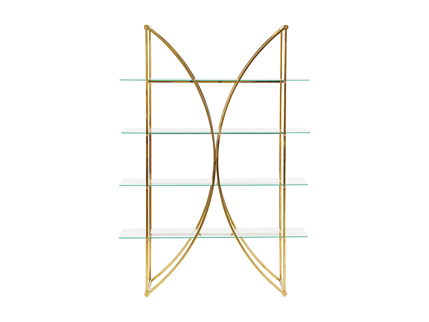 Libreria a 4 ripiani HOLLOW Metallo 175 cm Oro