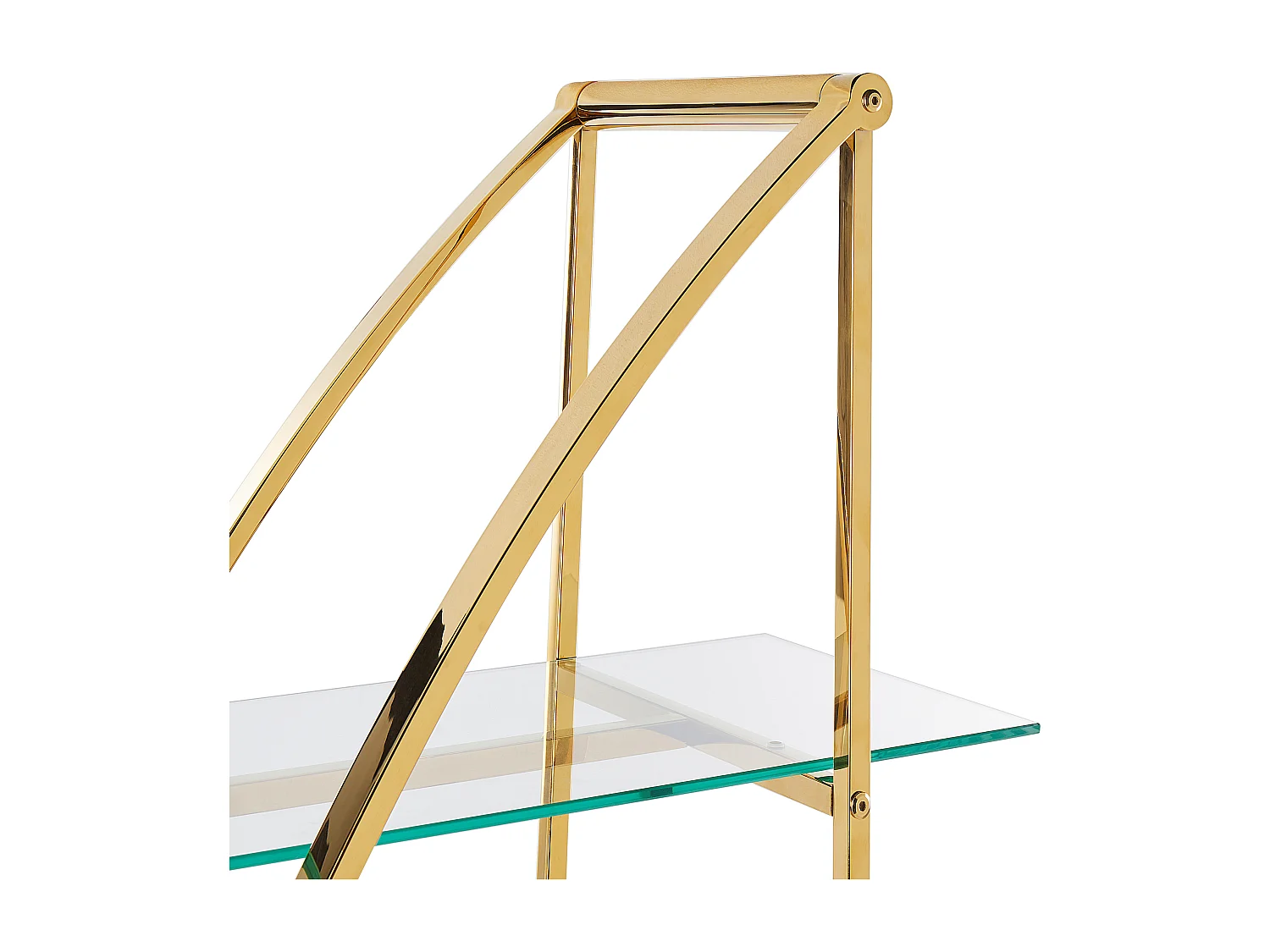 Libreria a 4 ripiani HOLLOW Metallo 175 cm Oro