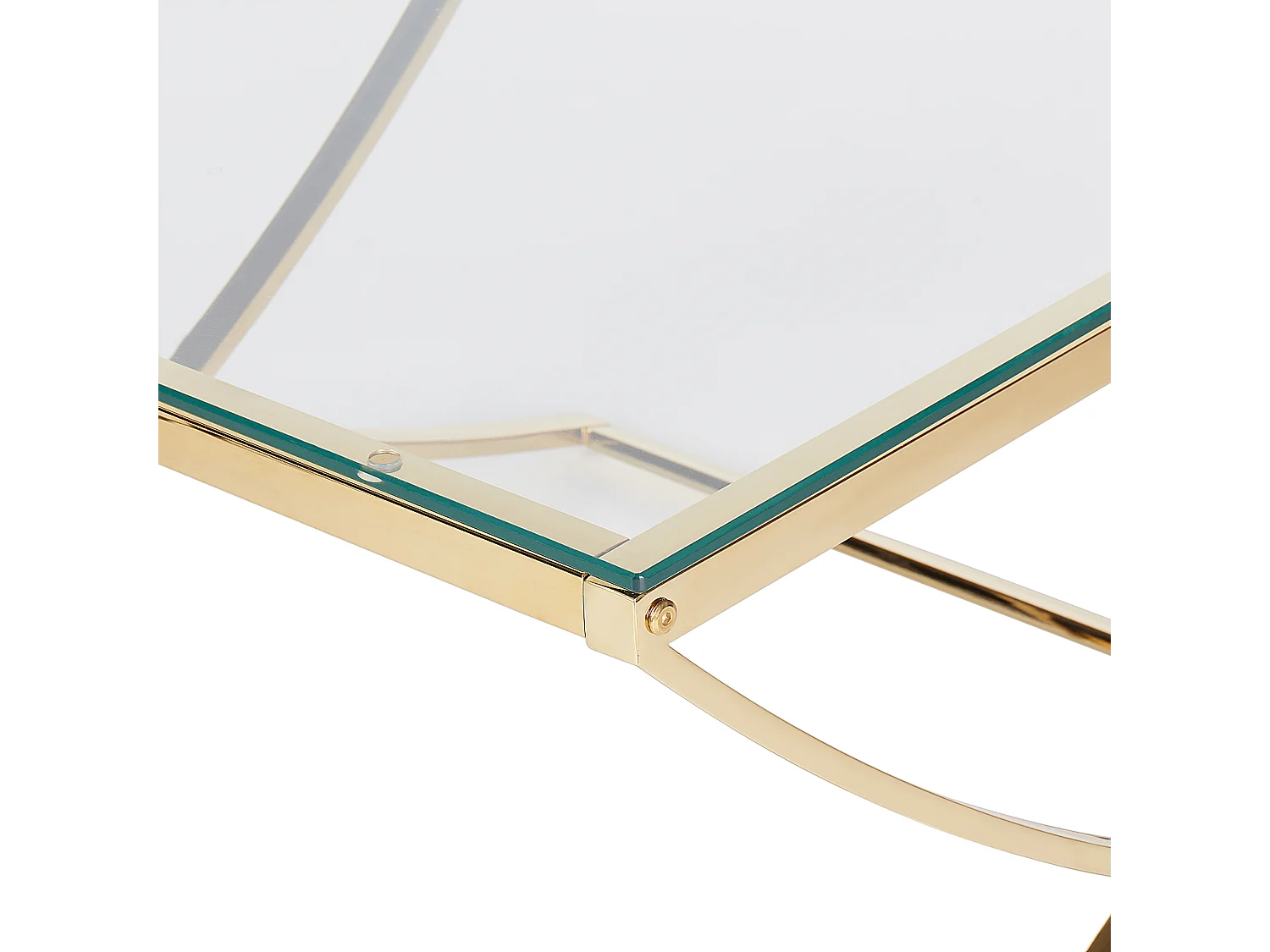 Couchtisch Edelstahl Glas gold quadratisch 70 x 70 cm Glamour Stil Ringgold