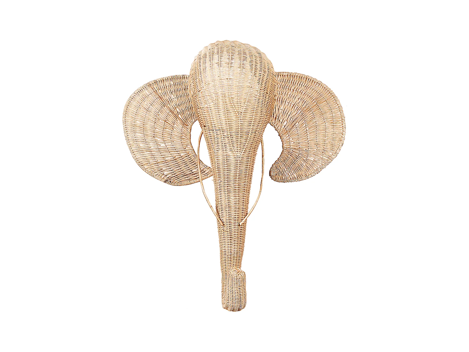 Décoration murale Éléphant GRUNEY Rotin 83 cm Naturel