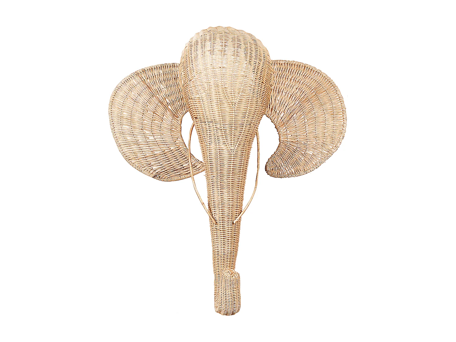 Décoration murale Éléphant GRUNEY Rotin 83 cm Naturel