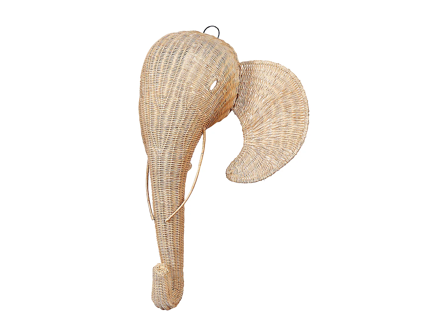 Décoration murale Éléphant GRUNEY Rotin 83 cm Naturel