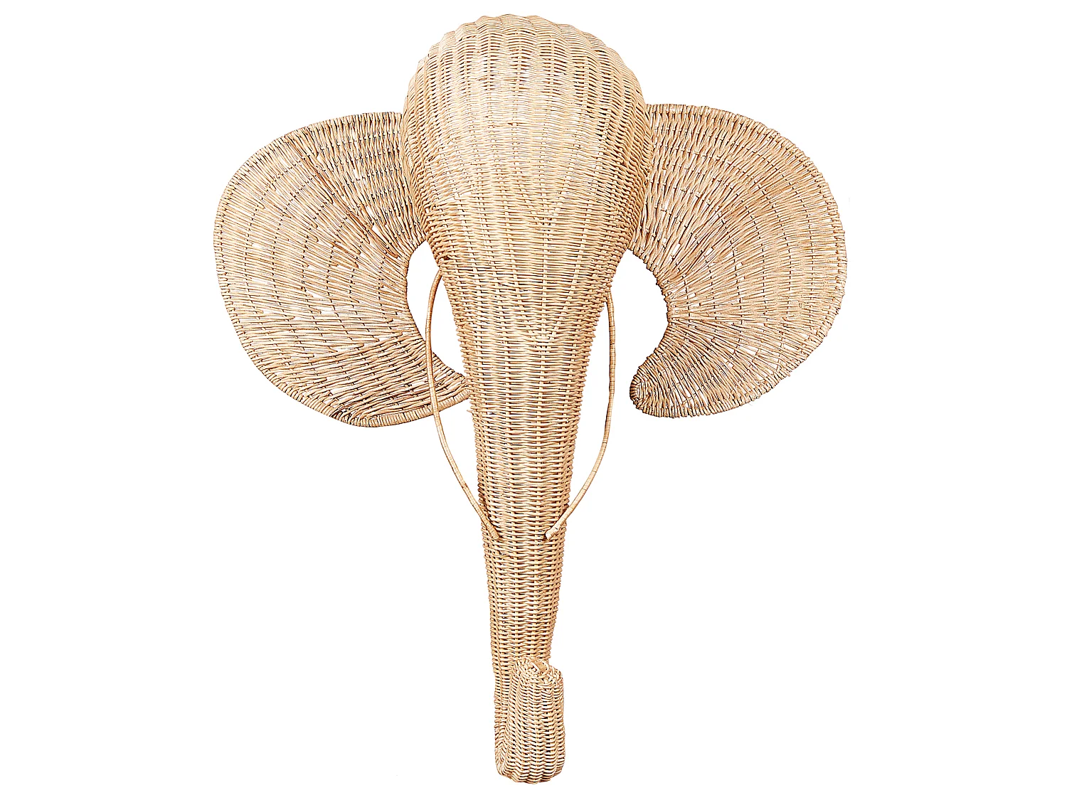 Décoration murale Éléphant GRUNEY Rotin 83 cm Naturel