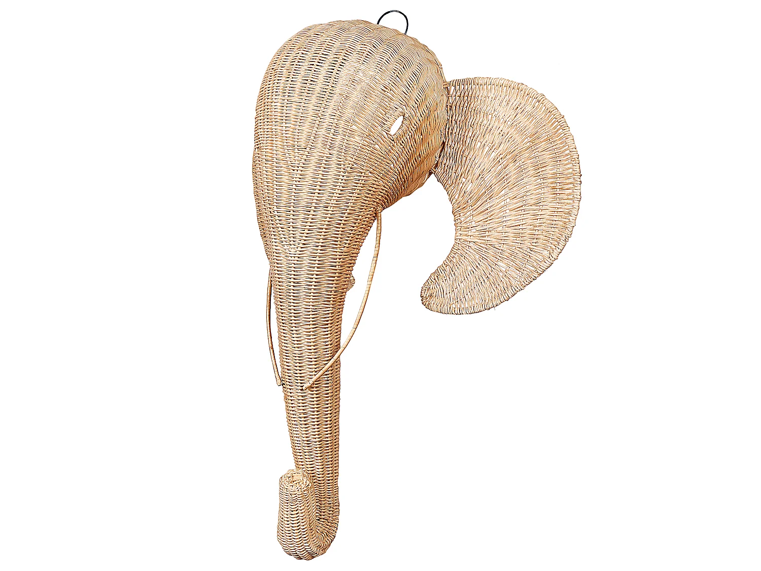 Décoration murale Éléphant GRUNEY Rotin 83 cm Naturel