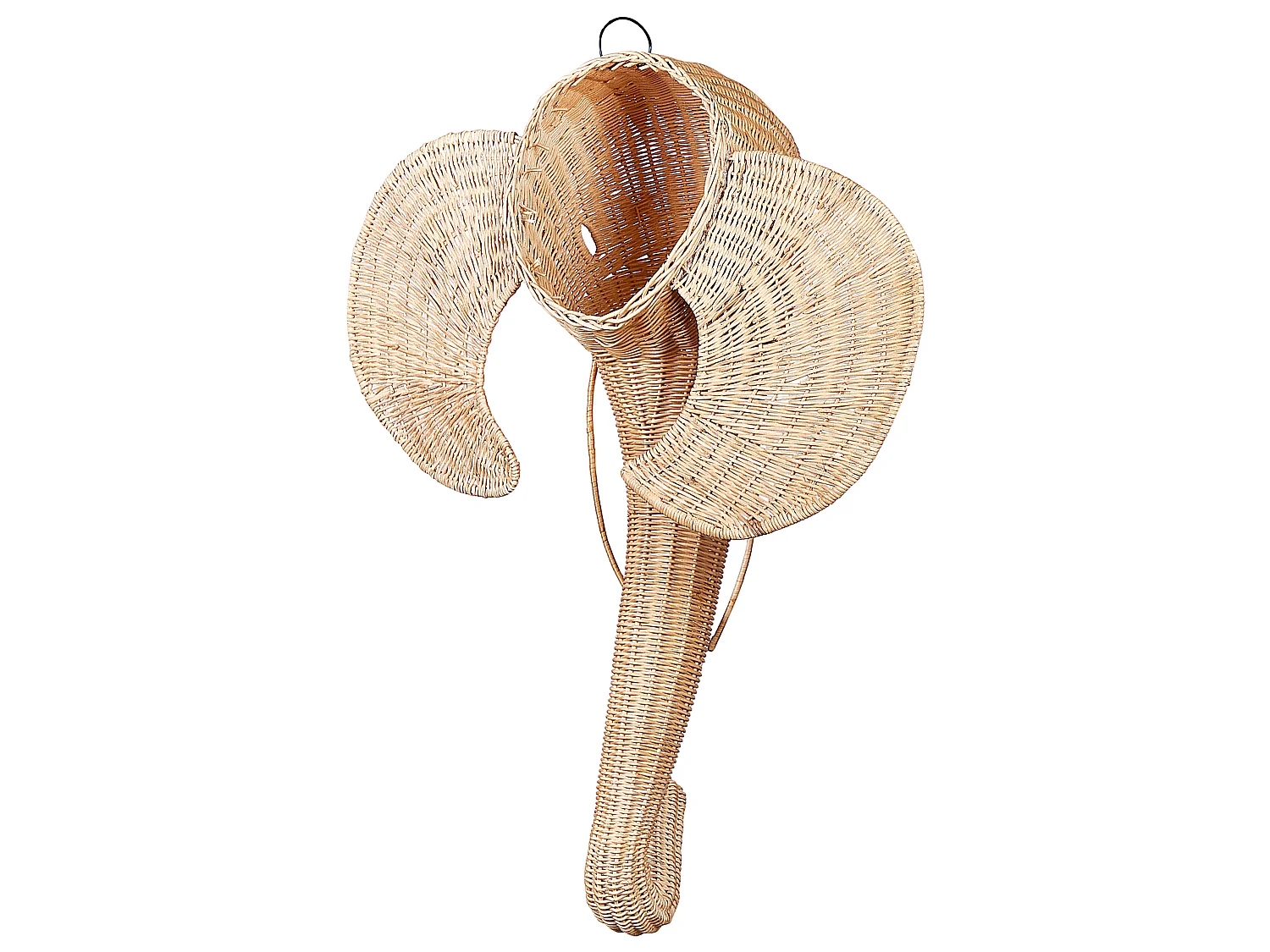 Décoration murale Éléphant GRUNEY Rotin 83 cm Naturel