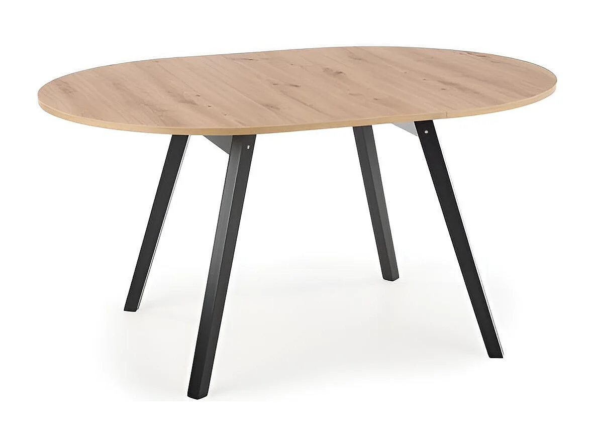 Table à manger Ruben (72x102-142)/Extensible/Noir et Marron