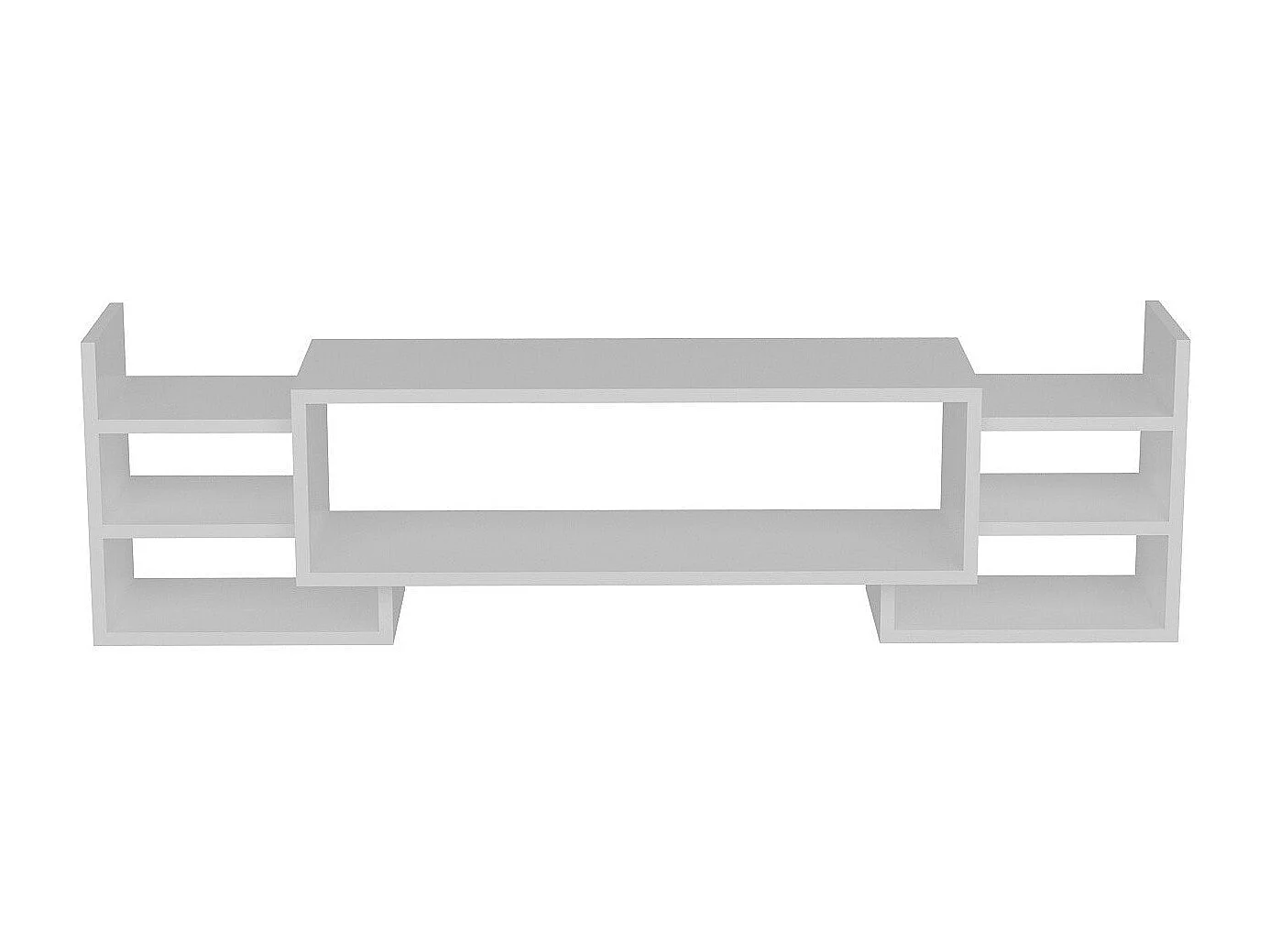 Meuble TV avec étagères Corya L115cm Blanc