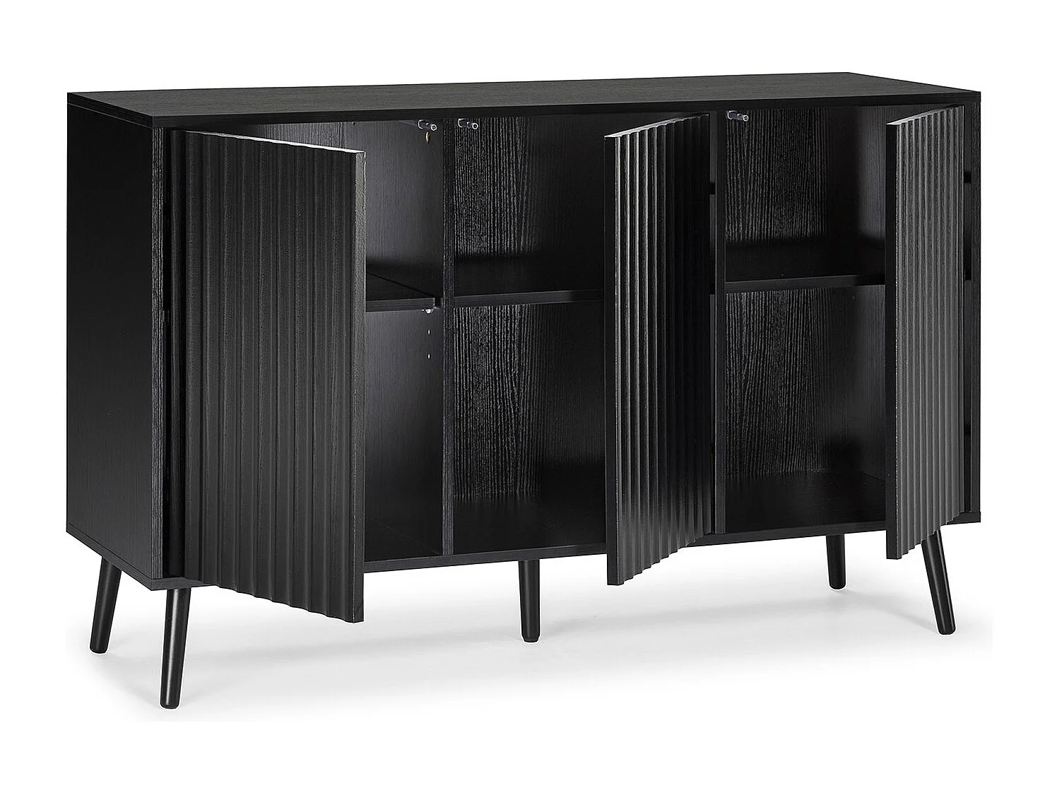 Dressoir Regen 3 deuren kleur Zwart