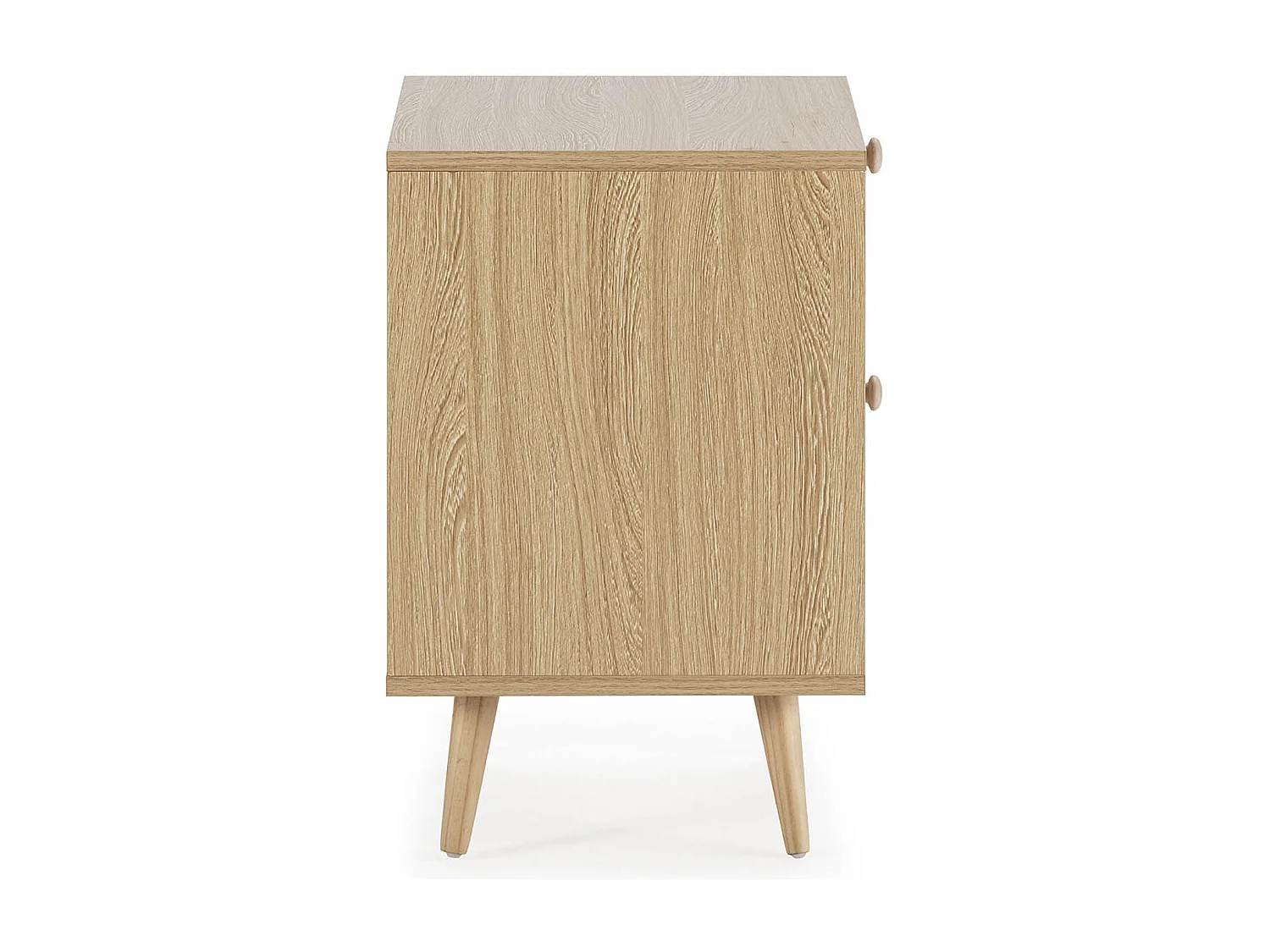 Table de chevet Luna 2 tiroirs couleur chêne