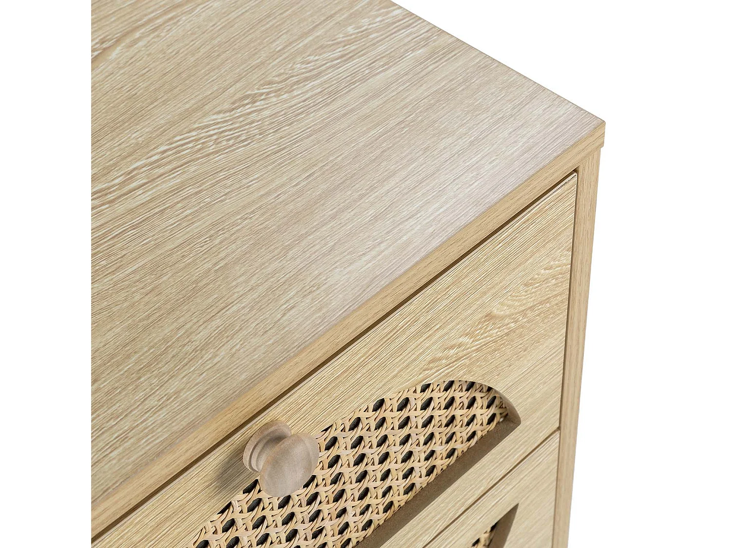 Table de chevet Luna 2 tiroirs couleur chêne