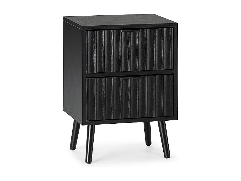 Mesa de cabeceira Lluvia 2 gavetas em Preto