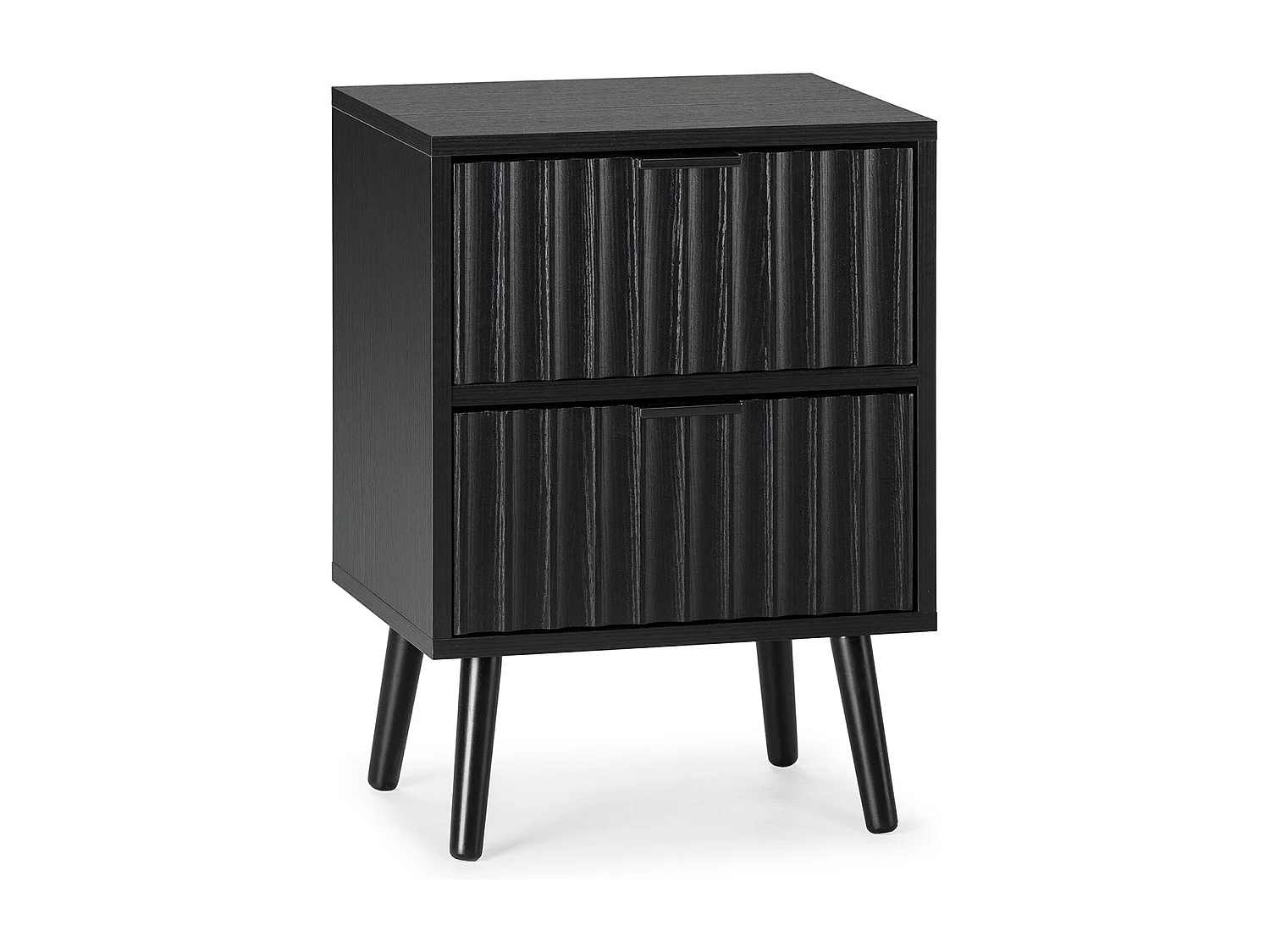 Nachttisch Lluvia 2 Schubladen, Schwarz