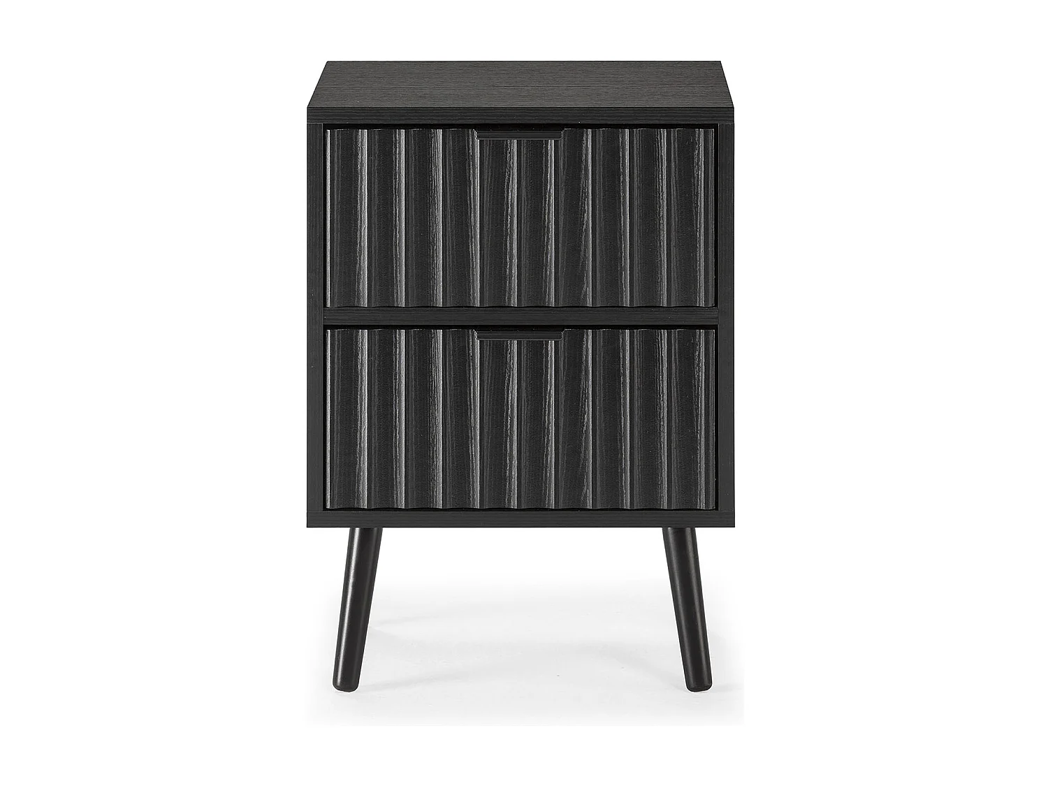 Comodino Lluvia 2 cassetti colore nero